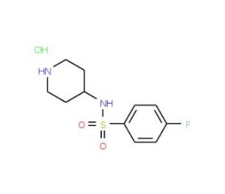 4-fluoro-N-piperidin-4-ylbenzenesulfonamide hydrochloride - chemical structure image