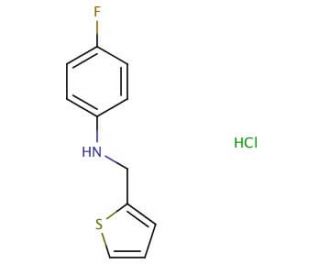 4-fluoro-N-(thiophen-2-ylmethyl)aniline hydrochloride - chemical structure image