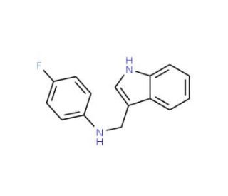 (4-Fluoro-phenyl)-(1H-indol-3-ylmethyl)-amine - chemical structure image