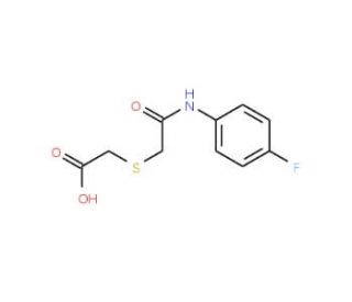 [(4-Fluoro-phenylcarbamoyl)-methylsulfanyl]-acetic acid - chemical structure image