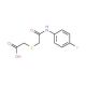 [(4-Fluoro-phenylcarbamoyl)-methylsulfanyl]-acetic acid - chemical structure image