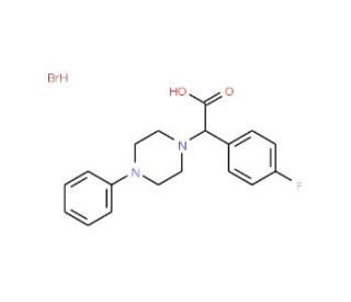 (4-Fluorophenyl)(4-phenylpiperazin-1-yl)-acetic acid hydrobromide - chemical structure image