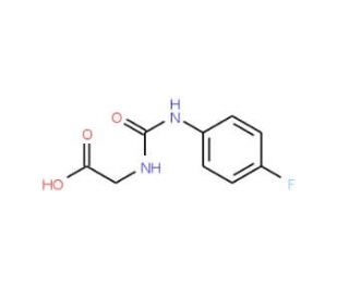 ({[(4-fluorophenyl)amino]carbonyl}amino)acetic acid - chemical structure image