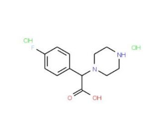(4-Fluorophenyl)(piperazin-1-yl)acetic aciddihydrochloride - chemical structure image