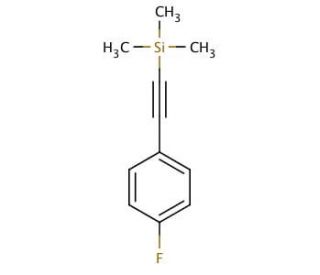 (4-Fluorophenylethynyl)trimethylsilane (CAS 130995-12-9) - chemical structure image