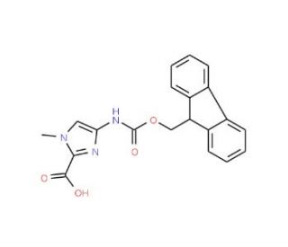 4-(Fmoc-amino)-1-methyl-1H-imidazole-2-carboxylic acid (CAS 252206-28-3) - chemical structure image