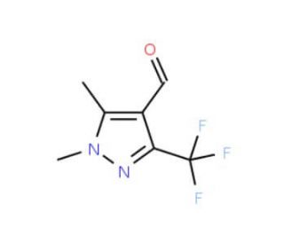 4-Formyl-1,5-dimethyl-3-(trifluoromethyl)-1H-pyrazole (CAS 1082065-80-2) - chemical structure image