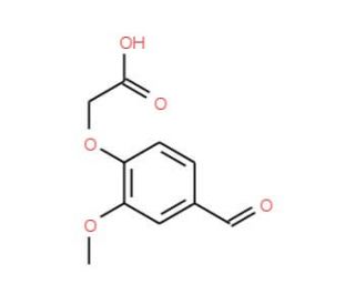 (4-formyl-2-methoxyphenoxy)acetic acid (CAS 1660-19-1) - chemical structure image