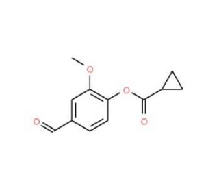 4-Formyl-2-methoxyphenyl cyclopropanecarboxylate (CAS 380336-99-2) - chemical structure image