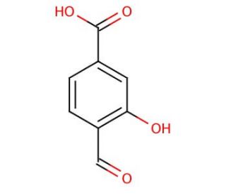 4-Formyl-3-hydroxybenzoic acid (CAS 619-12-5) - chemical structure image
