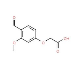 4-Formyl-3-methoxy-phenoxyacetic acid (CAS 84969-24-4) - chemical structure image
