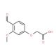 4-Formyl-3-methoxy-phenoxyacetic acid (CAS 84969-24-4) - chemical structure image