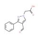 (4-Formyl-3-phenyl-1H-pyrazol-1-yl)acetic acid - chemical structure image