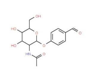 4-Formylphenyl 2-acetamido-2-deoxy-b-D-glucopyranoside (CAS 135608-48-9) - chemical structure image