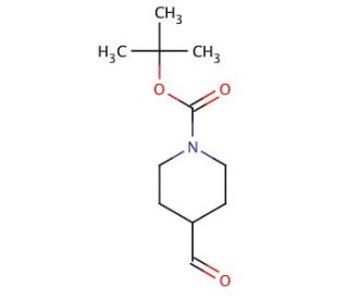 4-Formylpiperidine-1-carboxylic Acid tert-Butyl Ester (CAS 137076-22-3) - chemical structure image