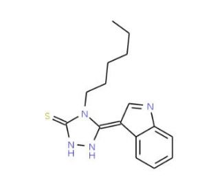 4-Hexyl-5-(1H-indol-3-yl)-4H-[1,2,4]triazole-3-thiol - chemical structure image