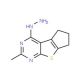 4-hydrazino-2-methyl-6,7-dihydro-5H-cyclopenta[4,5]thieno[2,3-d]pyrimidine - chemical structure image