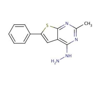 4-hydrazino-2-methyl-6-phenylthieno[2,3-d]pyrimidine - chemical structure image