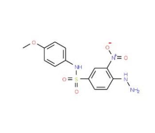 4-Hydrazino-N-(4-methoxy-phenyl)-3-nitro-benzenesulfonamide (CAS 327093-07-2) - chemical structure image