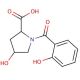 4-hydroxy-1-(2-hydroxybenzoyl)pyrrolidine-2-carboxylic acid - chemical structure image