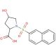 4-hydroxy-1-(2-naphthylsulfonyl)pyrrolidine-2-carboxylic acid - chemical structure image