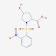 4-Hydroxy-1-(2-nitro-benzenesulfonyl)-pyrrolidine-2-carboxylic acid - chemical structure image