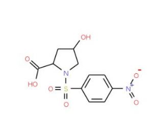 4-Hydroxy-1-(4-nitro-benzenesulfonyl)-pyrrolidine-2-carboxylic acid - chemical structure image