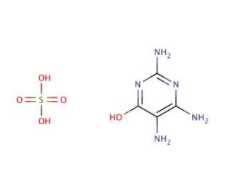 4-Hydroxy-2,5,6-triaminopyrimidine sulfate salt (CAS 35011-47-3) - chemical structure image