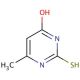 4-Hydroxy-2-mercapto-6-methylpyrimidine (CAS 56-04-2) - chemical structure image