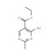 4-Hydroxy-2-methyl-pyrimidine-5-carboxylic acid ethyl ester (CAS 53135-24-3) - chemical structure image