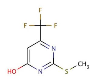 4-Hydroxy-2-(methylthio)-6-(trifluoromethyl)pyrimidine (CAS 16097-62-4) - chemical structure image