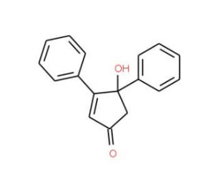 4-Hydroxy-3,4-diphenyl-cyclopent-2-enone (CAS 5587-78-0) - chemical structure image