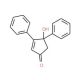 4-Hydroxy-3,4-diphenyl-cyclopent-2-enone (CAS 5587-78-0) - chemical structure image