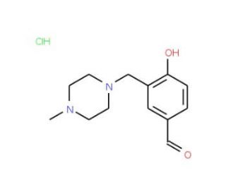 4-Hydroxy-3-(4-methyl-piperazin-1-ylmethyl)-benzaldehyde hydrochloride - chemical structure image