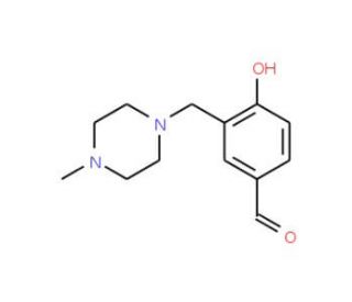 4-Hydroxy-3-(4-methyl-piperazin-1-ylmethyl)-benzaldehyde - chemical structure image