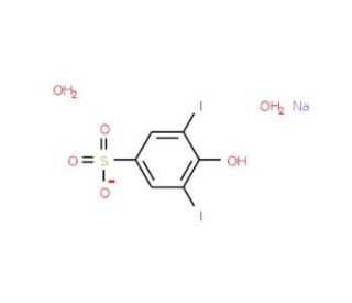 4-Hydroxy-3,5-diiodobenzenesufonic Acid Dihydrate, Sodium Salt (CAS 6160-10-7) - chemical structure image
