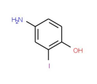 4-Hydroxy-3-iodoaniline (CAS 89640-51-7) - chemical structure image