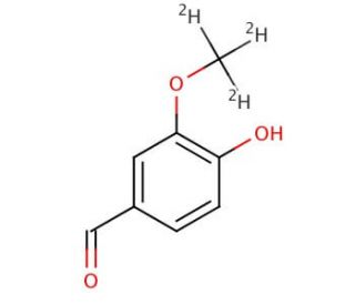 4-Hydroxy-3-methoxybenzaldehyde-d3 (CAS 74495-74-2) - chemical structure image