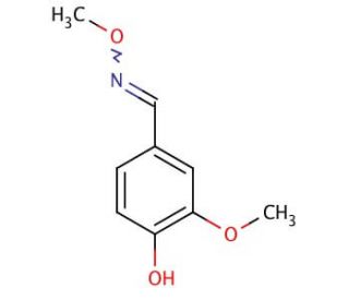 4-Hydroxy-3-methoxybenzaldehyde O-Methyloxime (CAS 93249-67-3) - chemical structure image