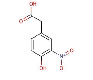 4-Hydroxy-3-nitrophenylacetic acid (CAS 10463-20-4) - chemical structure image
