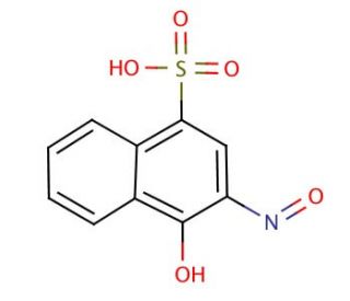 4-Hydroxy-3-nitroso-1-naphthalenesulfonic acid (CAS 3682-32-4) - chemical structure image