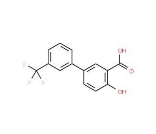 4-Hydroxy-3&prime;-(trifluoromethyl)-[1,1&prime;-biphenyl]-3-carboxylic acid - chemical structure image