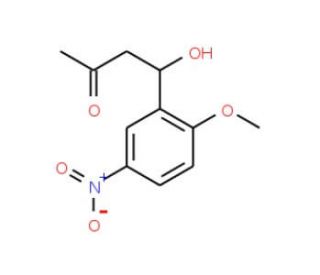 4-Hydroxy-4-(2-methoxy-5-nitrophenyl)-2-butanone (CAS 206258-17-5) - chemical structure image