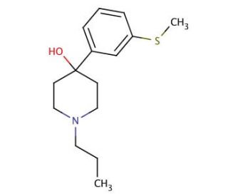 4-Hydroxy-4-(3-methylsulfanylphenyl)-1-propylpiperidine - chemical structure image