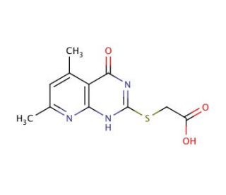 (4-Hydroxy-5,7-dimethyl-pyrido[2,3-d]pyrimidin-2-ylsulfanyl)-acetic acid - chemical structure image