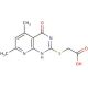 (4-Hydroxy-5,7-dimethyl-pyrido[2,3-d]pyrimidin-2-ylsulfanyl)-acetic acid - chemical structure image