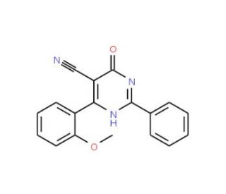4-Hydroxy-6-(2-methoxyphenyl)-2-phenyl-5-pyrimidinecarbonitrile - chemical structure image