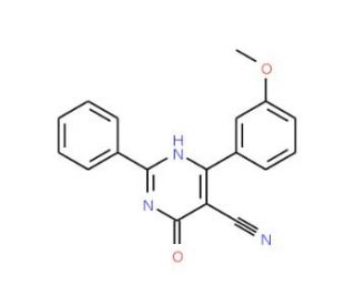 4-Hydroxy-6-(3-methoxyphenyl)-2-phenyl-5-pyrimidinecarbonitrile - chemical structure image