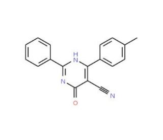 4-Hydroxy-6-(4-methylphenyl)-2-phenyl-5-pyrimidinecarbonitrile - chemical structure image