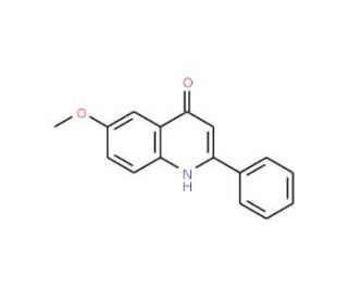 4-Hydroxy-6-methoxy-2-phenylquinoline (CAS 17282-70-1) - chemical structure image